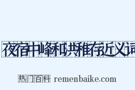 夜宿中峰和洪稚存近义词是什么意思的图片